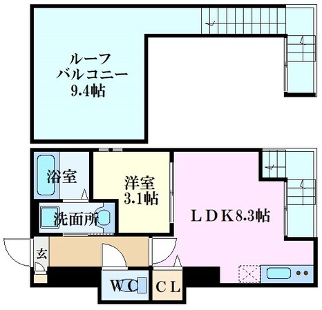 江波駅 徒歩5分 2階の物件間取画像